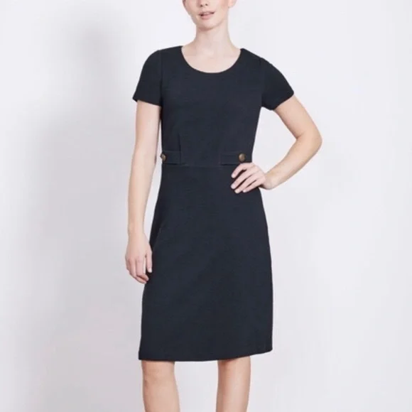 Boden Cordelia Ottoman Navy Ribbed Dress - Size 6 - Picture 8 of 8
